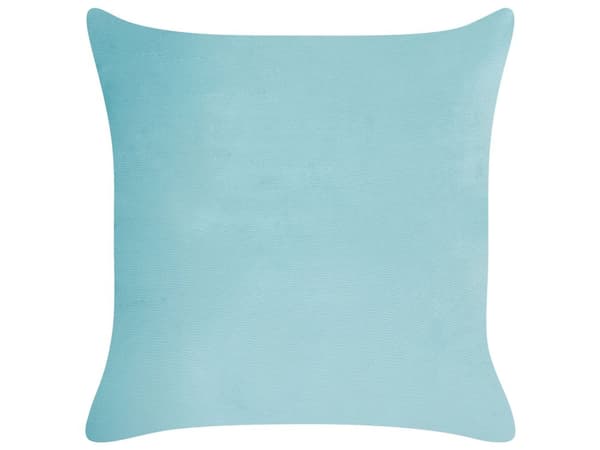 Sæt med 2 Dekorative Puder Blå og Beige Velour 45 x 45 cm med Guldlinjer Glamourøs Moderne Stue Soveværelse