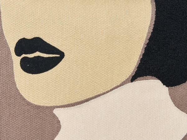 Pyntepude Brun Beige Bomuld 45 x 45 cm Sæt af 2 Moderne Sofapuder med Kvinde Ansigt Flotte Puder til Stuen og Sengen Dekoration Tilbehør