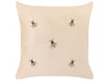 Miniatyrbillede 4 af 7: Sæt med 2 Pyntepuder Beige Bier Motiv 45 x 45 cm Velour Polyester Moderne Glamourøs Dekorationstilbehør