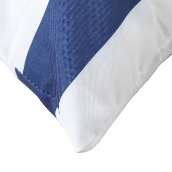 vidaXL Prydnadskuddar 4 st blå och vit randig 60x60 cm tyg