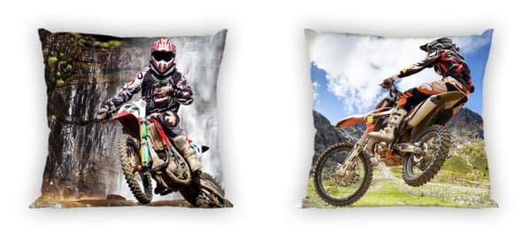 Motocross dekorativt kuddskydd 40 x 40 cm