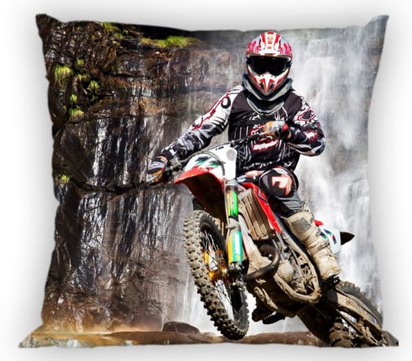 Motocross dekorativt kuddskydd 40 x 40 cm