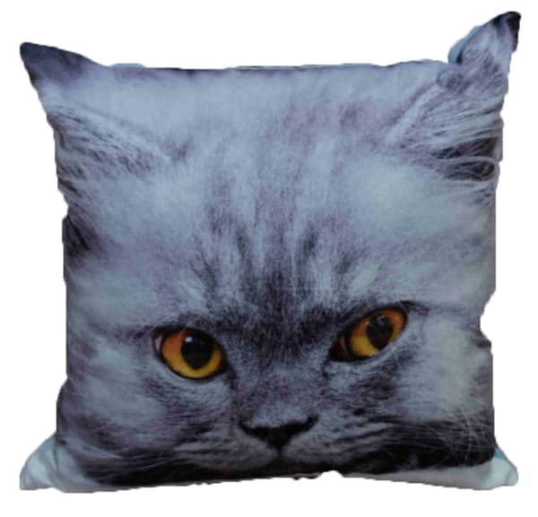 Katt dekorativt kuddskydd 43 x 43 cm