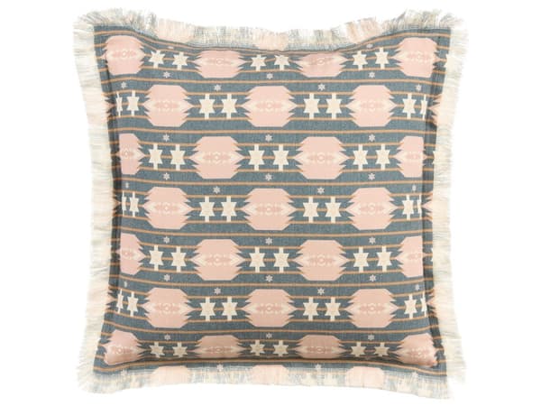 Dekorativ pude flerfarvet bomuld polyester 60 x 60 cm print geometrisk abstrakt mønster moderne