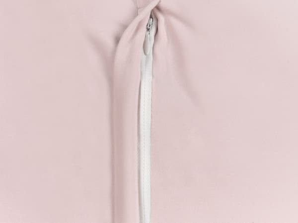 Sæt med 2 dekorative puder lyserød velour 60 x 60 cm polyester bomuld accent dekoration moderne minimalistisk