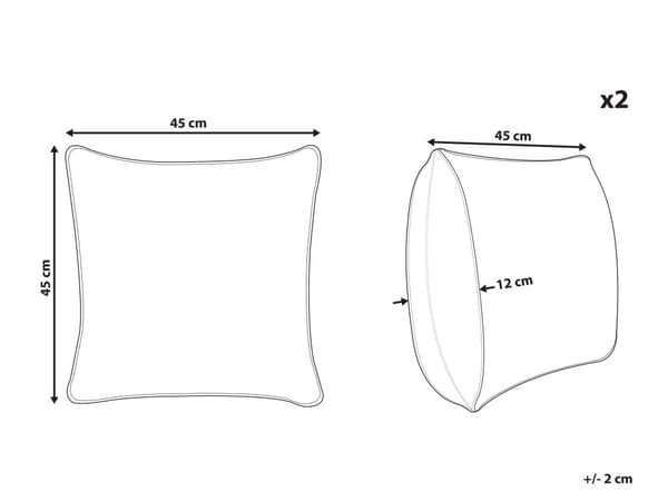 Sæt med 2 dekorative velour puder Blå Quatrefoil-mønster 45 x 45 cm Folietryk Marokkansk kløver Glamour