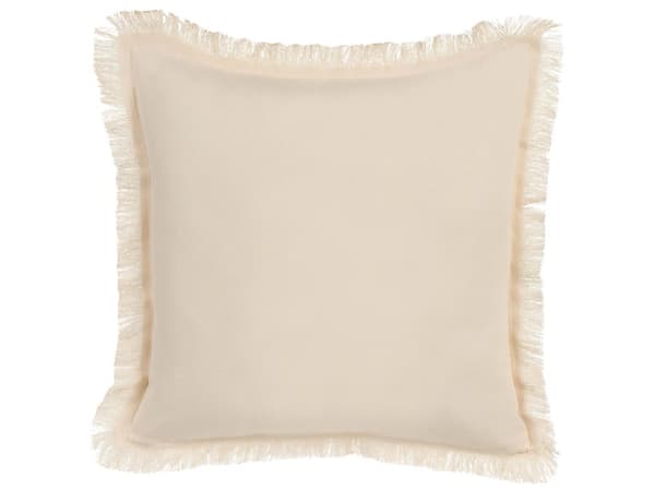 Dekorativ pude beige trykt 60 x 60 cm i blade moderne minimalistisk med fyld dekorativt tilbehør stue soveværelse