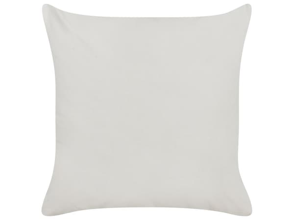 Sæt med 2 pyntepuder grøn bomuld polyester hvid baggrund 45 x 45 cm med fyld broderet frugtmotiv pærer dekorativ dekorativ