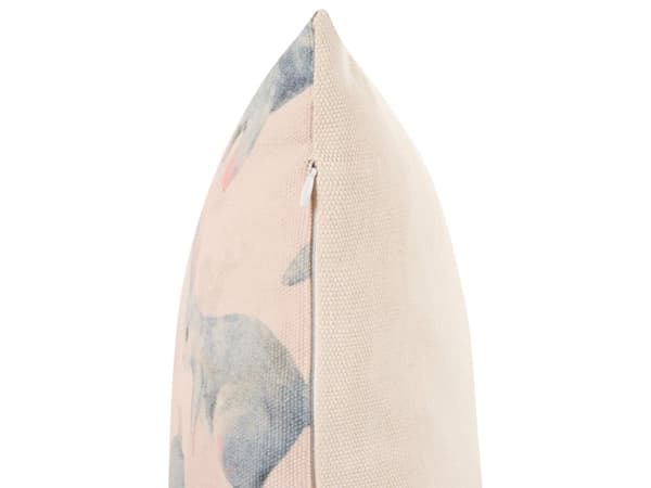 Koristetyyny vaaleanpunainen 45 x 45 cm puuvilla polyesteri 2 kpl pupukuvio vetoketjullinen lasten