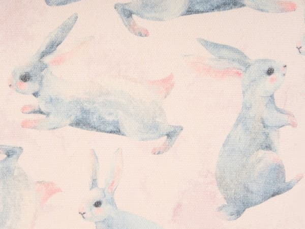 Koristetyyny vaaleanpunainen 45 x 45 cm puuvilla polyesteri 2 kpl pupukuvio vetoketjullinen lasten