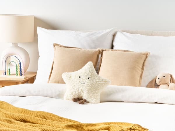 Pyntepude Hvid Polyester 40 x 40 cm Moderne Børnepuder med Stjerne Form Puder til Børneværelse Tilbehør Indretning