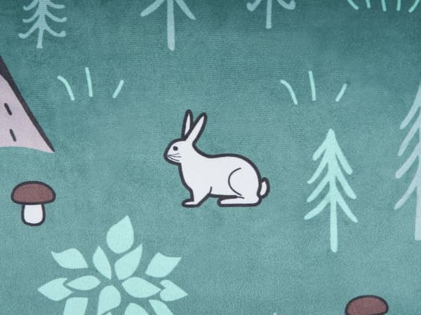 Pyntepuder Multifarvet Velour 45 x 45 cm Sæt af 2 Moderne Sofapuder med Naturskov Motiv Firkantede Puder til Seng Tilbehør Indretning