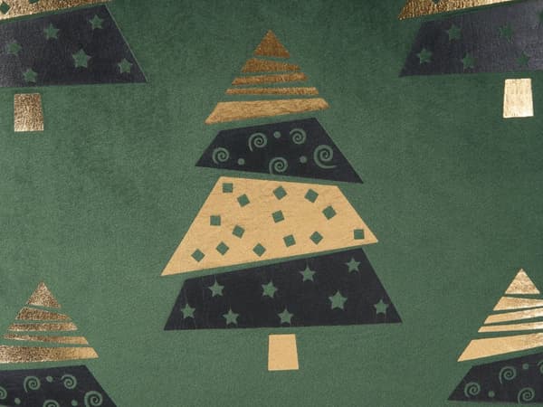 Pyntepuder Grøn Velour 45 x 45 cm Sæt af 2 Moderne Sofapuder med Juletræ Motiv Firkantede Puder til Seng Tilbehør Indretning