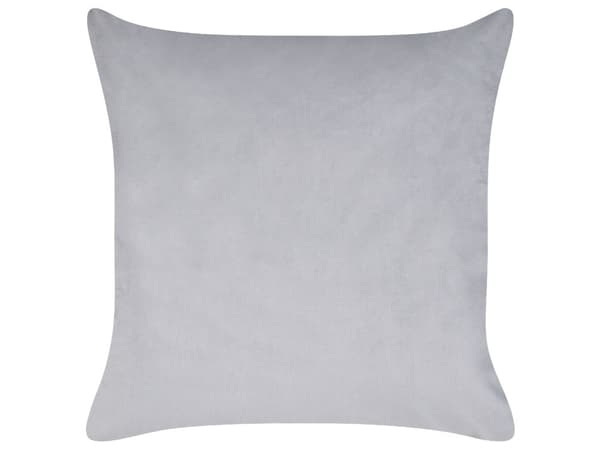 Pyntepuder Grå Velour 45 x 45 cm Sæt af 2 Moderne Sofapuder med Ugle Motiv Firkantede Puder til Seng Tilbehør Indretning