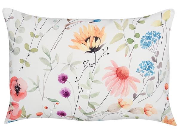 Ulkotyyny monivärinen 40 x 60 cm polyesteri kukkakuvio 2 kpl suorakulmainen vetoketjullinen boho