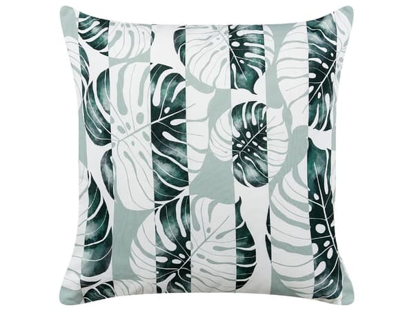 Ulkotyyny vihreä 45 x 45 cm polyesteri raidallinen lehtikuvio 2 kpl neliö vetoketjullinen moderni