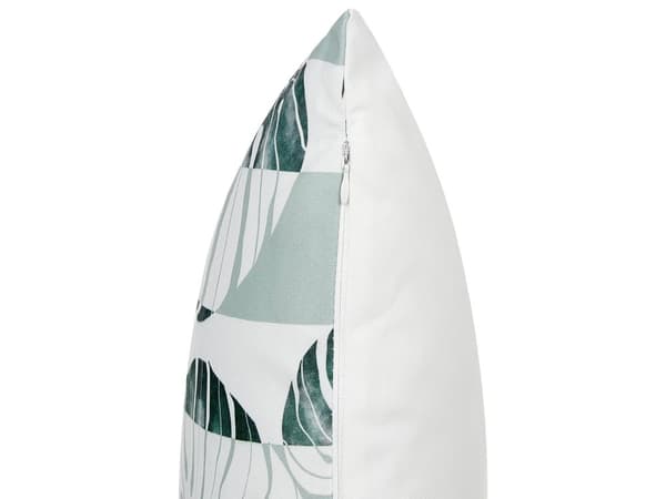 Ulkotyyny vihreä 45 x 45 cm polyesteri raidallinen lehtikuvio 2 kpl neliö vetoketjullinen moderni