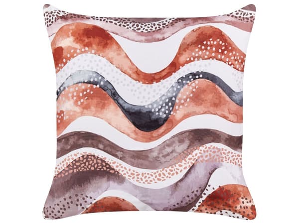 Ulkotyyny ruskea 45 x 45 cm polyesteri abstrakti aaltokuvio 2 kpl neliö vetoketjullinen moderni