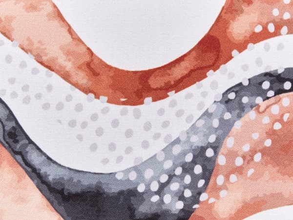 Ulkotyyny ruskea 45 x 45 cm polyesteri abstrakti aaltokuvio 2 kpl neliö vetoketjullinen moderni