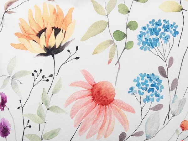 Ulkotyyny monivärinen ⌀ 40 cm polyesteri kukkakuvio 2 kpl pyöreä boho