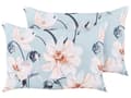 Miniatyrbillede 1 af 8: Udendørs Puder Lyserød Blå Polyester 40 x 60 cm Aflange Udendørspuder til Havemøbler Blomstermønster Vandtæt Design