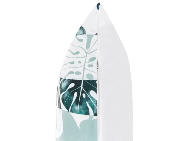 Udepude grøn 40 x 60 cm polyester stribet bladmønster 2 stk rektangulær med lynlås moderne