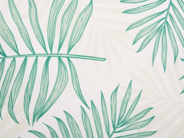 Udendørs Puder Beige Grøn Polyester 40 x 60 cm Aflange Udendørspuder til Havemøbler Palmeblade Mønster Vandtæt Design