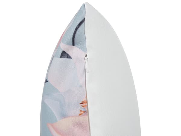 Udendørs Puder Lyserød Blå Polyester 45 x 45 cm Firkantede Udendørspuder til Havemøbler Blomstermønster Vandtæt Design