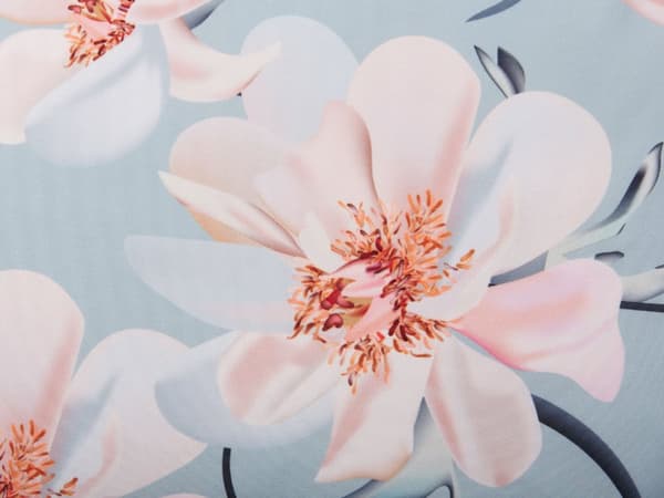 Udendørs Puder Lyserød Blå Polyester 45 x 45 cm Firkantede Udendørspuder til Havemøbler Blomstermønster Vandtæt Design
