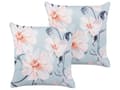 Miniatyrbillede 1 af 8: Udendørs Puder Lyserød Blå Polyester 45 x 45 cm Firkantede Udendørspuder til Havemøbler Blomstermønster Vandtæt Design