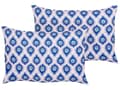 Miniatyrbillede 1 af 8: Udendørs Puder Lyserød Blå Polyester 40 x 60 cm Aflange Udendørspuder til Havemøbler Påfugle Mønster Vandtæt Design