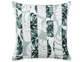 Miniatyrbillede 5 af 8: Udepude grøn 45 x 45 cm polyester stribet bladmønster 2 stk firkantet med lynlås moderne