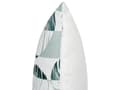Miniatyrbillede 7 af 8: Udepude grøn 45 x 45 cm polyester stribet bladmønster 2 stk firkantet med lynlås moderne