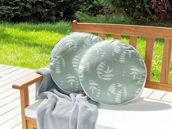 Ulkotyyny oliivinvihreä polyesteri pyöreä ⌀ 40 cm 2 kpl moderni tyyli