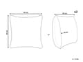 Miniatyrbillede 3 af 8: Udendørs Puder Multifarvet Polyester 45 x 45 cm Firkantede Udendørspuder til Havemøbler Bladmønster Vandtæt Design