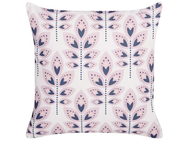 Udendørs Puder Multifarvet Polyester 45 x 45 cm Firkantede Udendørspuder til Havemøbler Bladmønster Vandtæt Design
