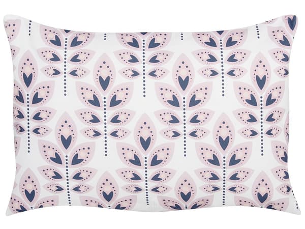 Udendørs Puder Multifarvet Polyester 40 x 60 cm Aflange Udendørspuder til Havemøbler Bladmønster Vandtæt Design