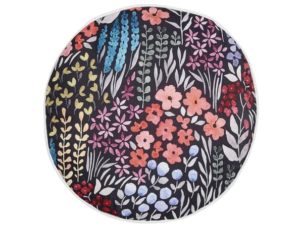 Udendørs pude flerfarvet polyester ⌀ 40 cm 2 stk runde blomstermønster vandtæt
