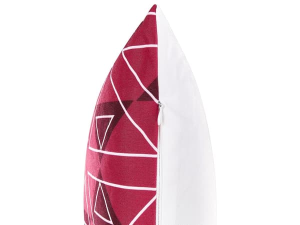 Udendørs hynde pink polyester 40 x 60 cm 2 stk geometrisk mønster rektangulær vandtæt moderne