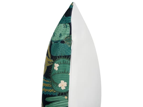 Udendørs hynde grøn polyester kaktusmønster 40 x 60 cm 2 stk rektangulær vandtæt moderne
