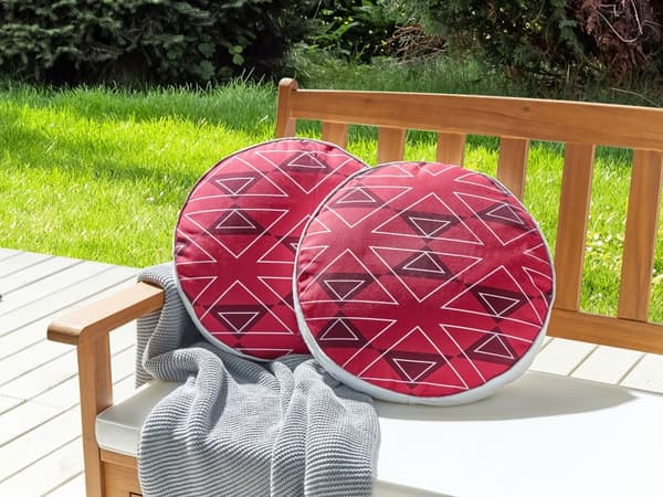 Ulkotyyny vaaleanpunainen polyesteri 40 cm 2 kpl geometrinen kuvio suorakulmainen vedenpitävä moderni