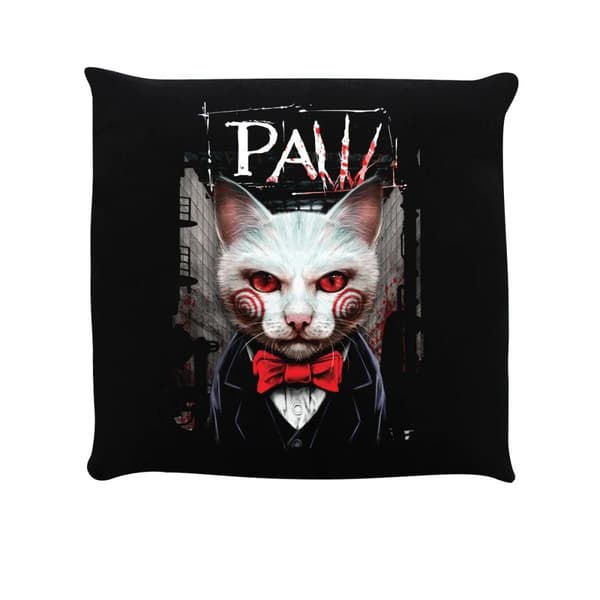 Horror Cats Paw Filled Cushion Black One Size