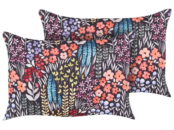 Ulkotyyny monivärinen polyesteri 40 x 60 cm 2 kpl suorakulmainen kukkakuvio vedenpitävä