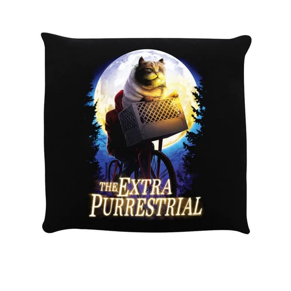 Horror Cats The Extra Purrestrial Filled Cushion Black One Size