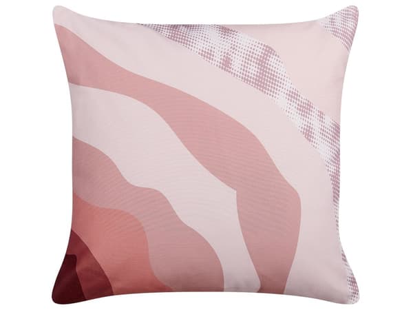 Udendørs Puder Lyserød Polyester 45 x 45 cm Sæt af 2 Firkantede Udendørspuder til Havemøbler Vandtæt Design