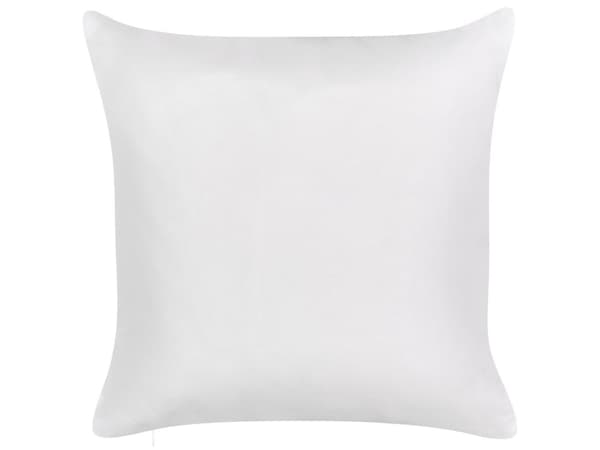 Udendørs Puder Blå Hvid Polyester 45 x 45 cm Firkantede Udendørspuder til Havemøbler Bladmønster Vandtæt Design