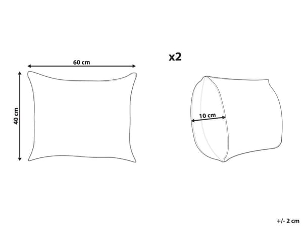 Udendørs Puder Multifarvet Polyester 40 x 60 cm Aflange Udendørspuder til Havemøbler Bladmønster Vandtæt Design