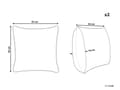 Miniatyrbillede 3 af 8: Udendørs Puder Hvid Grøn Polyester 45 x 45 cm Firkantede Udendørspuder til Havemøbler Palmeblade Mønster Vandtæt Design