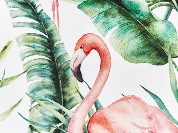 Udendørs Puder Multifarvet Polyester 45 x 45 cm Firkantede Udendørspuder til Havemøbler Flamingoer Vandtæt Design