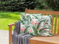 Miniatyrbillede 2 af 8: Udendørs Puder Multifarvet Polyester 45 x 45 cm Firkantede Udendørspuder til Havemøbler Flamingoer Vandtæt Design